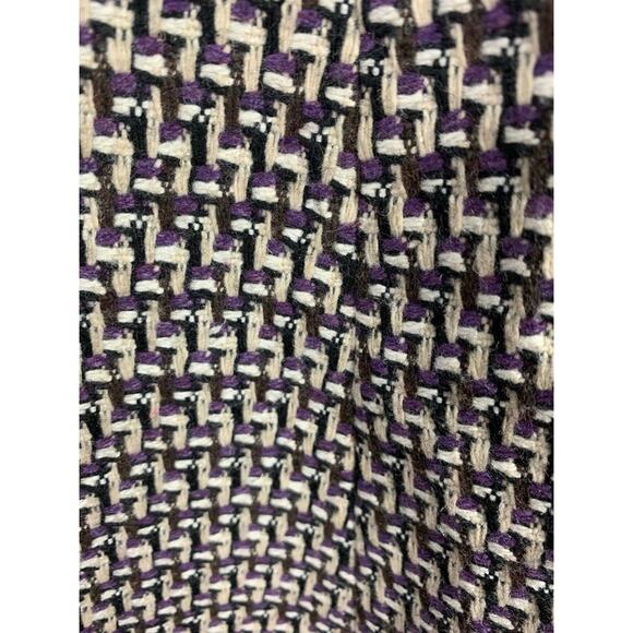 50% OFF Angela Knit Skirt Wool Blend Midi Purple Black - Picture 3 of 6